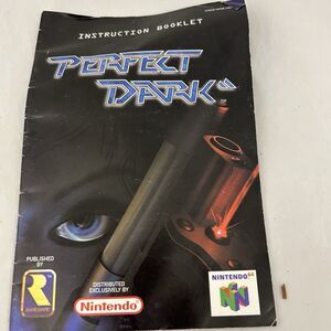 Vintage 2000 Perfect Dark Nintendo 64 N64 Instruction Manual Booklet Only*